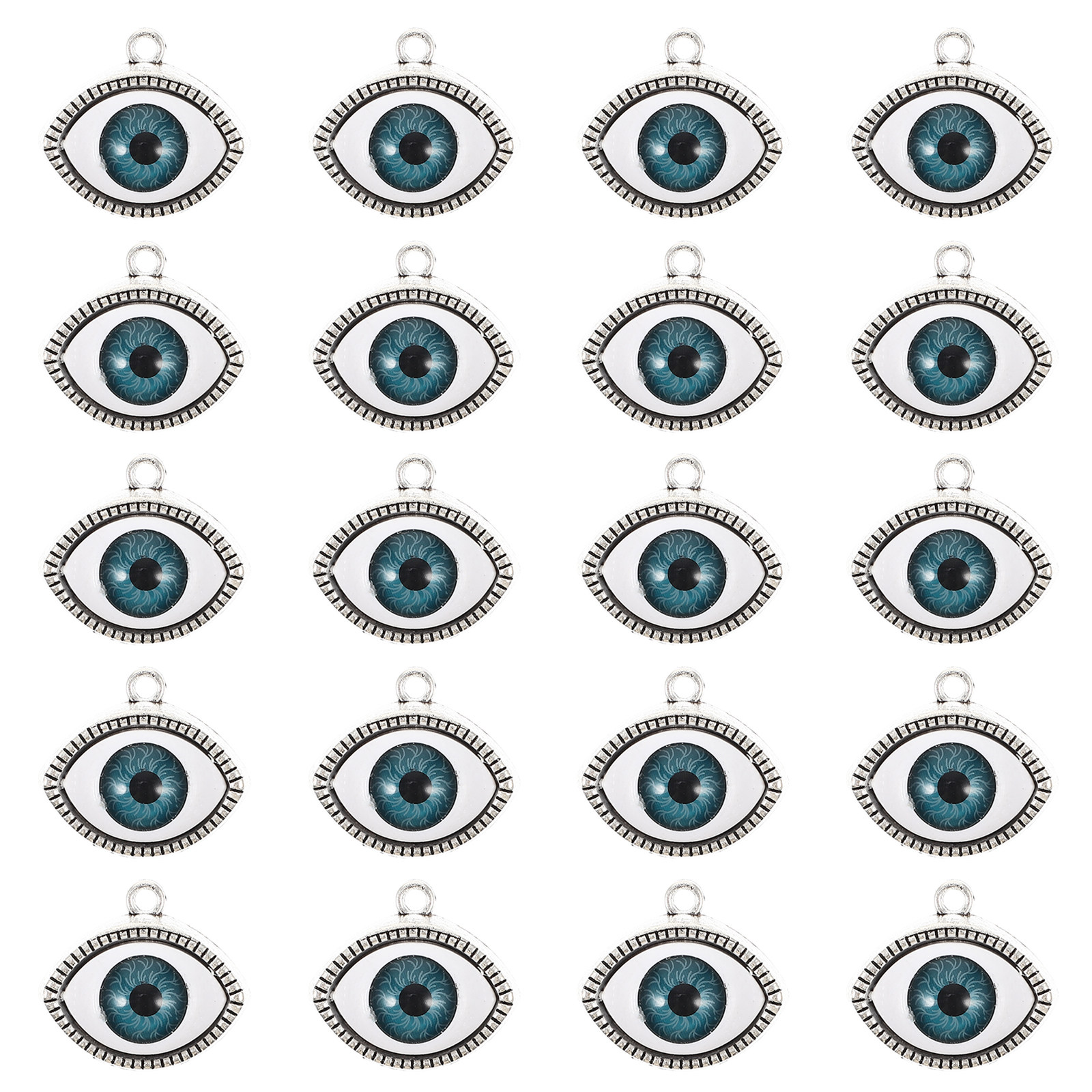 Evil Eye Bracelet - 20Pcs Evil Eye Charm Pendants Alloy