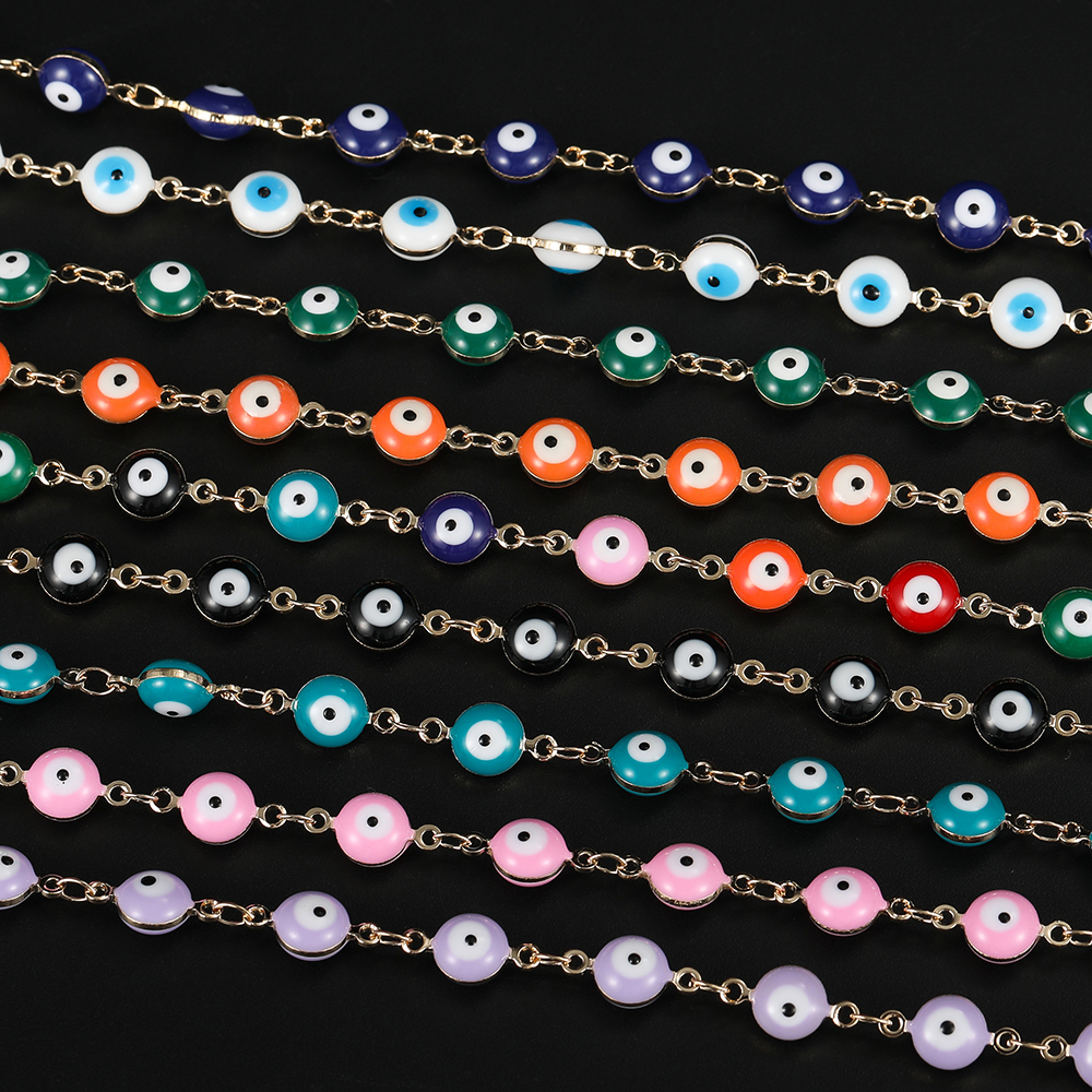 Evil Eye Bracelet - 1M 6mm Copper Evil Eye Beads
