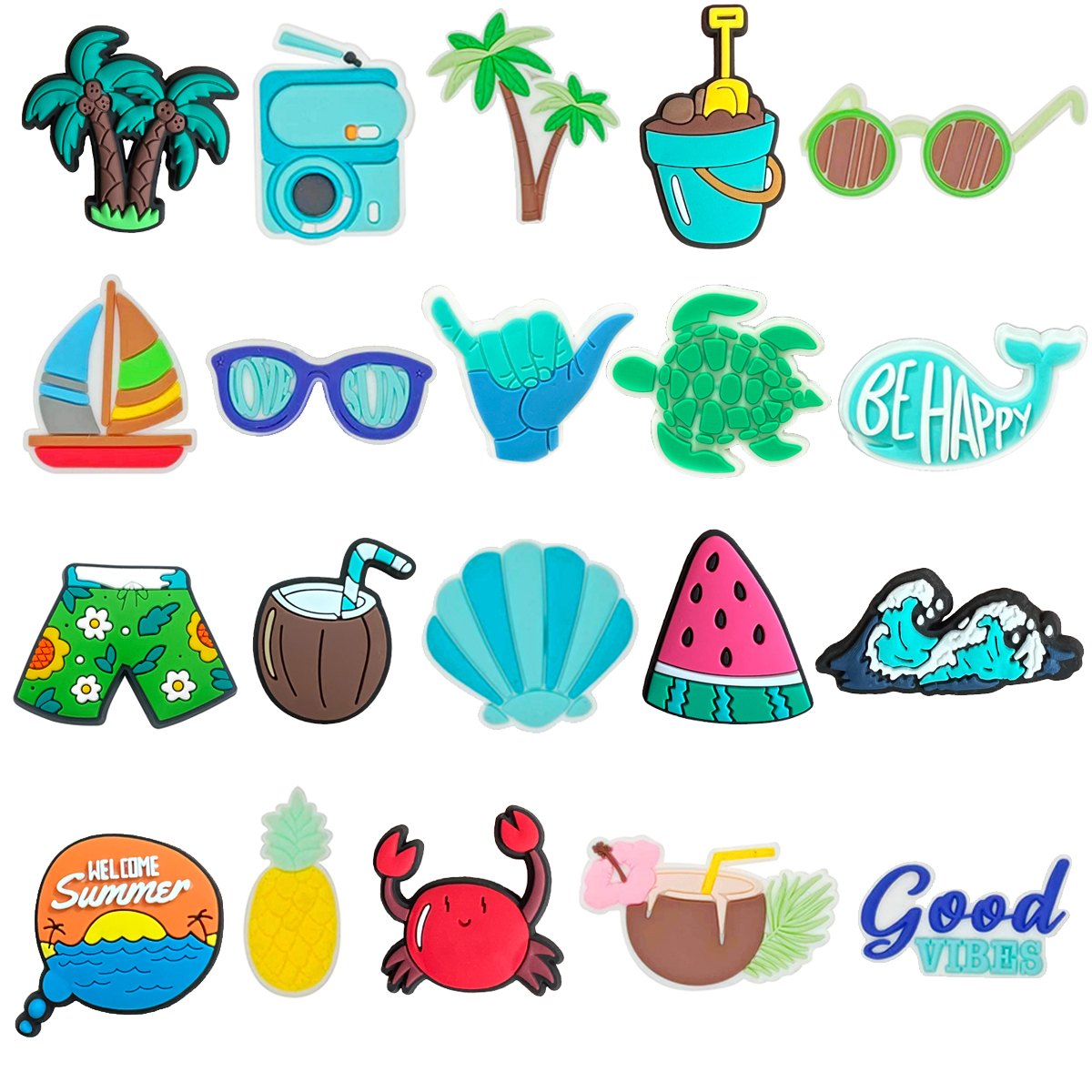 Women'S Accessories For Crocs - Summer Beach Coco Shoe Charms for