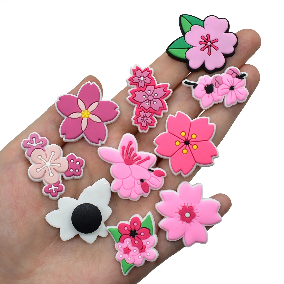 Women'S Accessories For Crocs - Cute Pink Flower Shoe Charms for