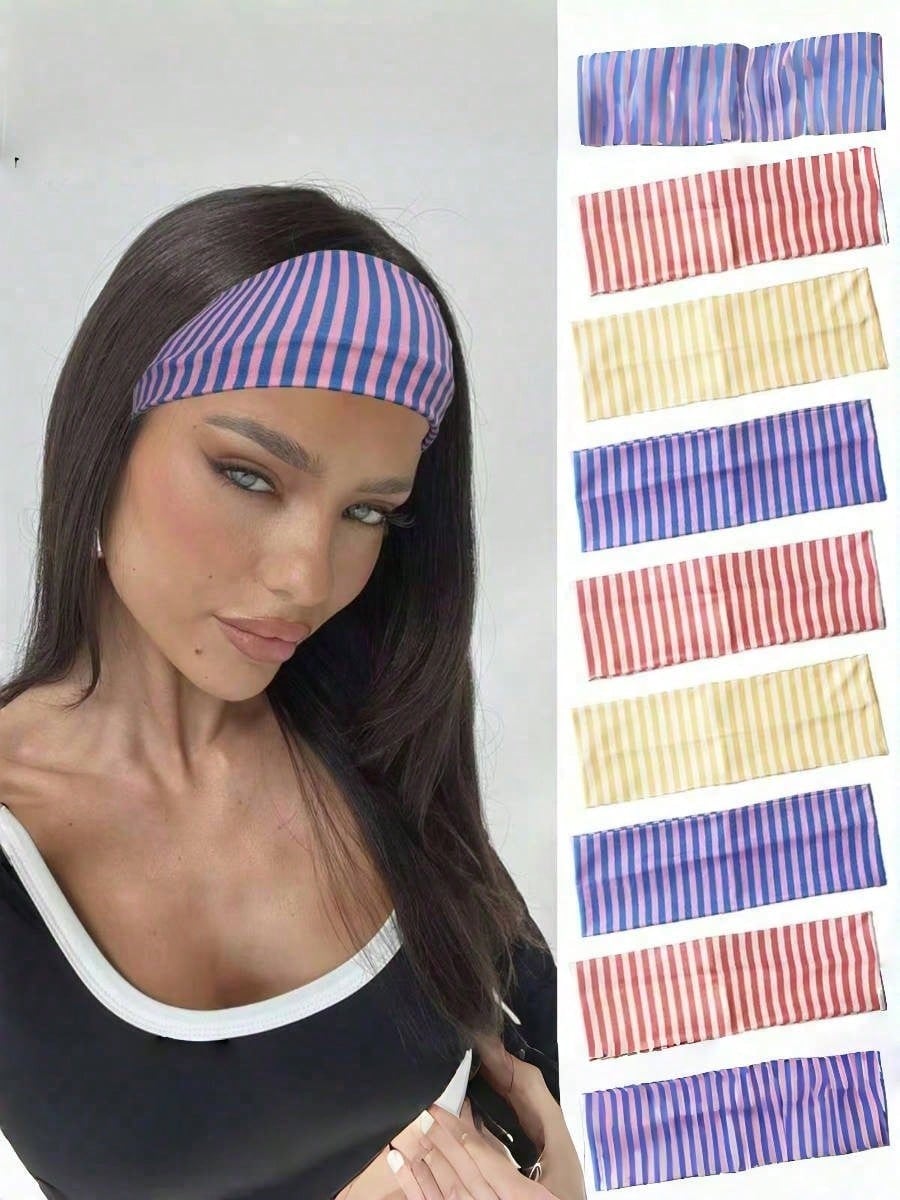 Women'S Running Accessories - Women Elegant Striped Elastic Fabric Sports