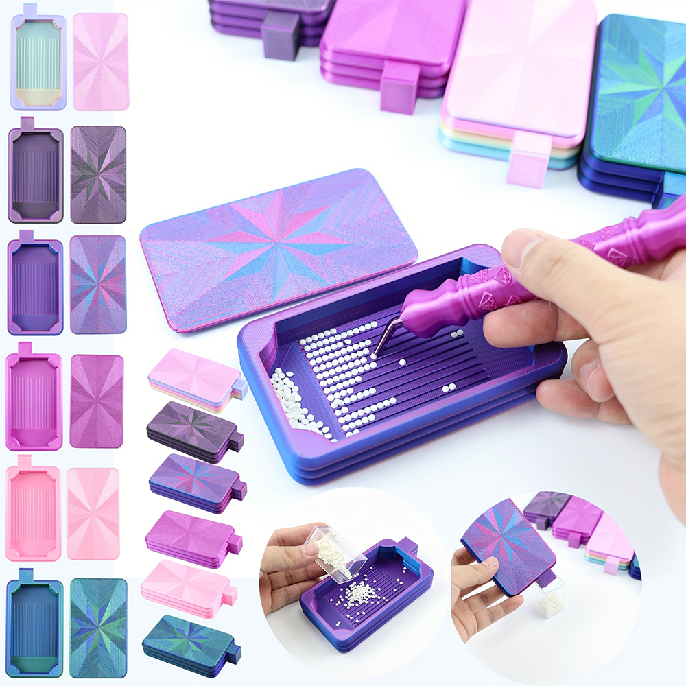 Women Accessories Box - Gradient Color Diamond Art Tray With