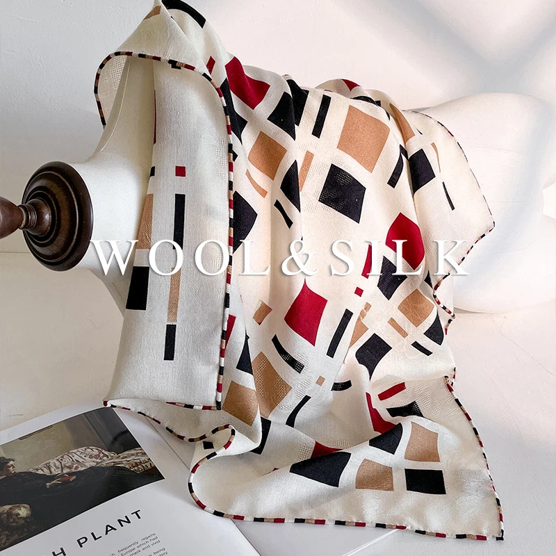 Accessories Brand For Women - 30% Silk 70% Wool Women's Scarf
