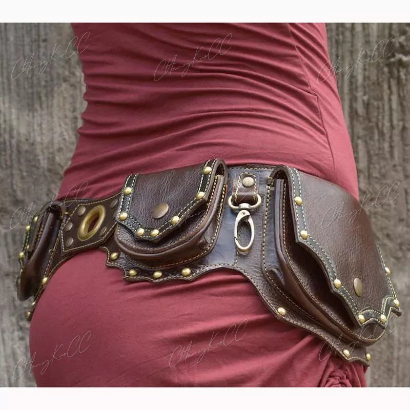 Medieval Steampunk PU Leather  - Women'S Viking Accessories 评论和价格
