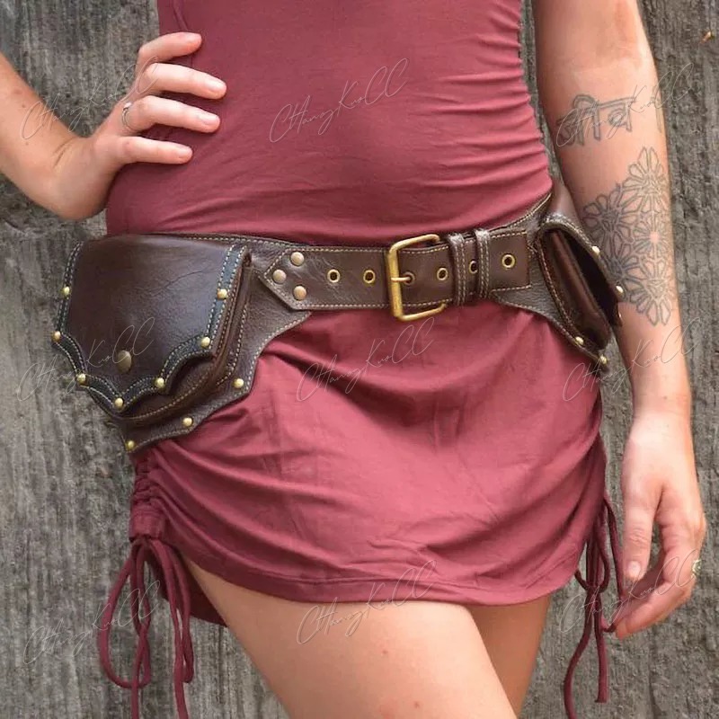 Medieval Steampunk PU Leather  - Women'S Viking Accessories 评论和价格
