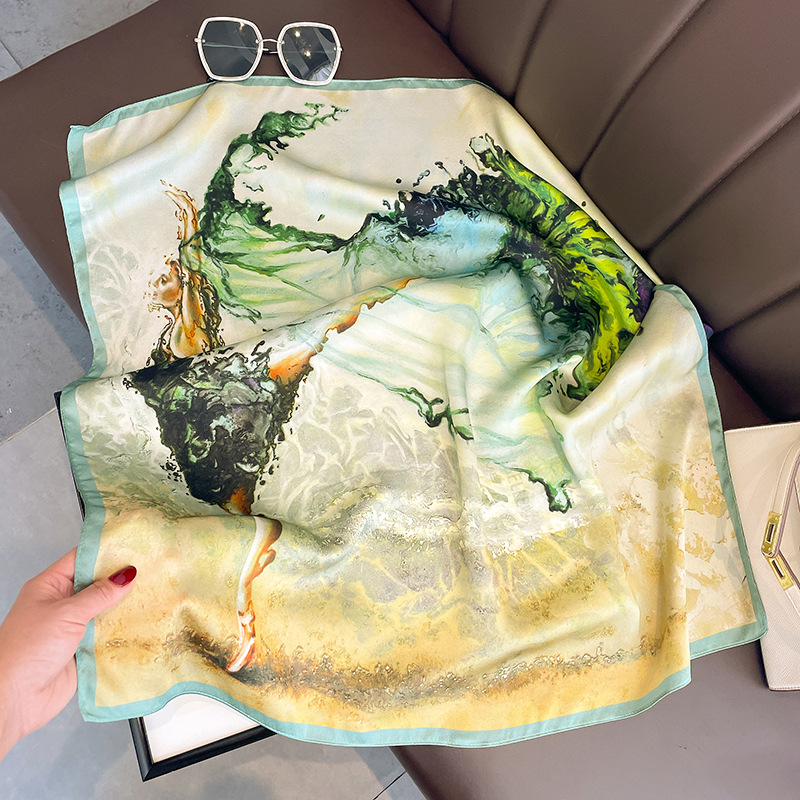 100% Silk scarf elegant ladies - Accessories Brand For Women 评论和价格