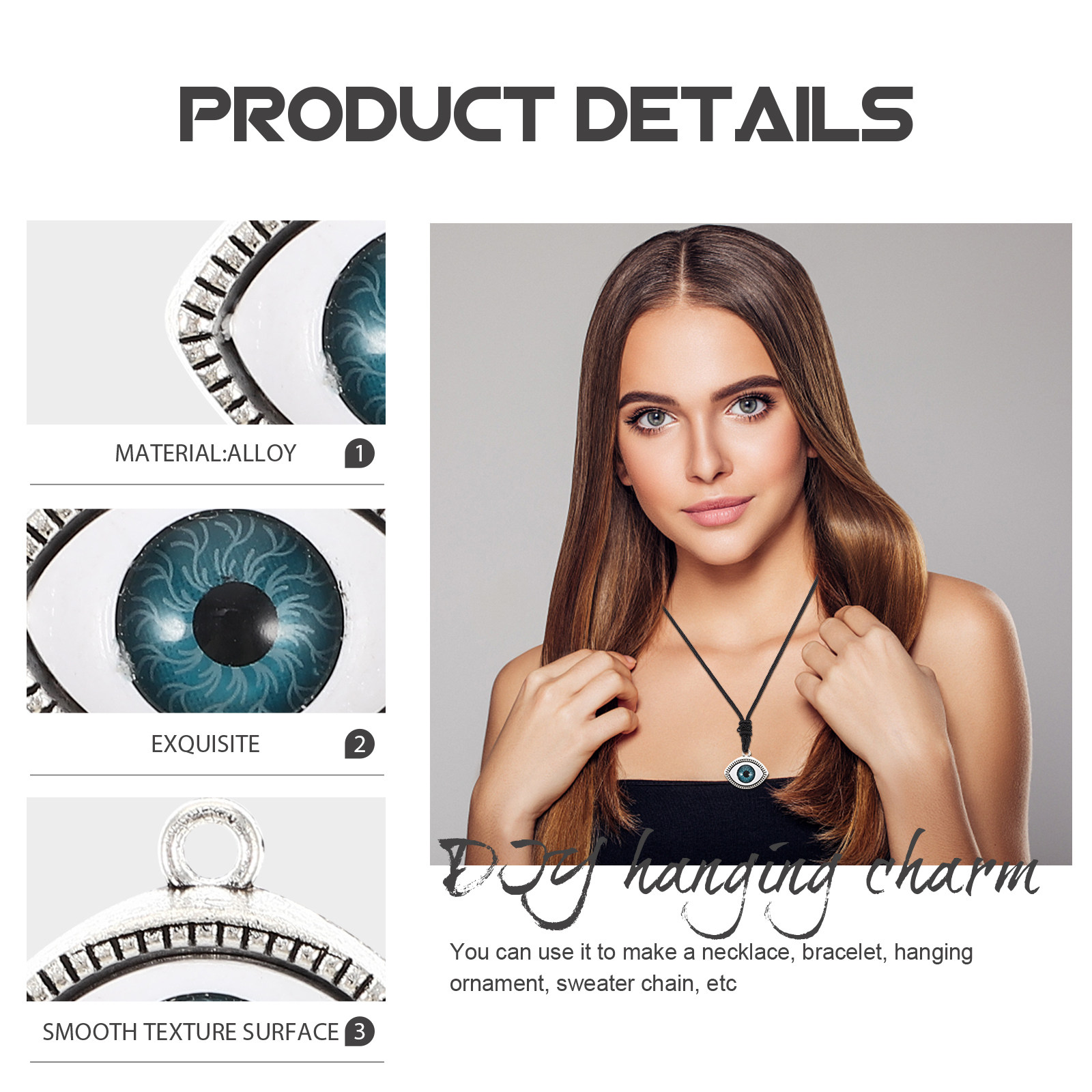 20Pcs Evil Eye Charm Pendants  - Evil Eye Bracelet 评论和价格