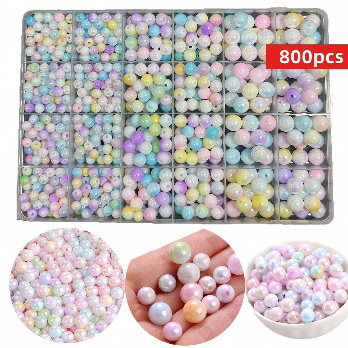 800pcs/24 grid set box 6mm/8mm - Women Accessories Box 评论和价格
