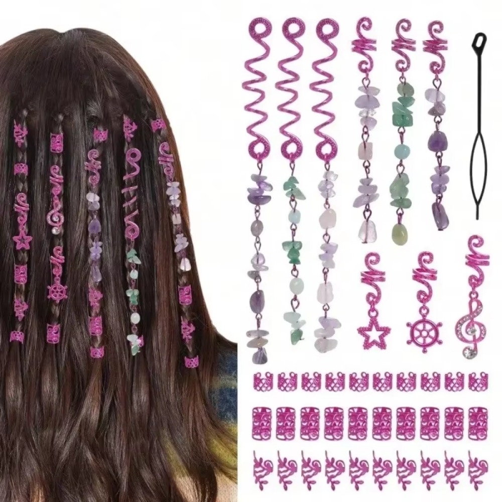 10Pcs Rose Viking Spiral 3D Ch - Women'S Viking Accessories 评论和价格