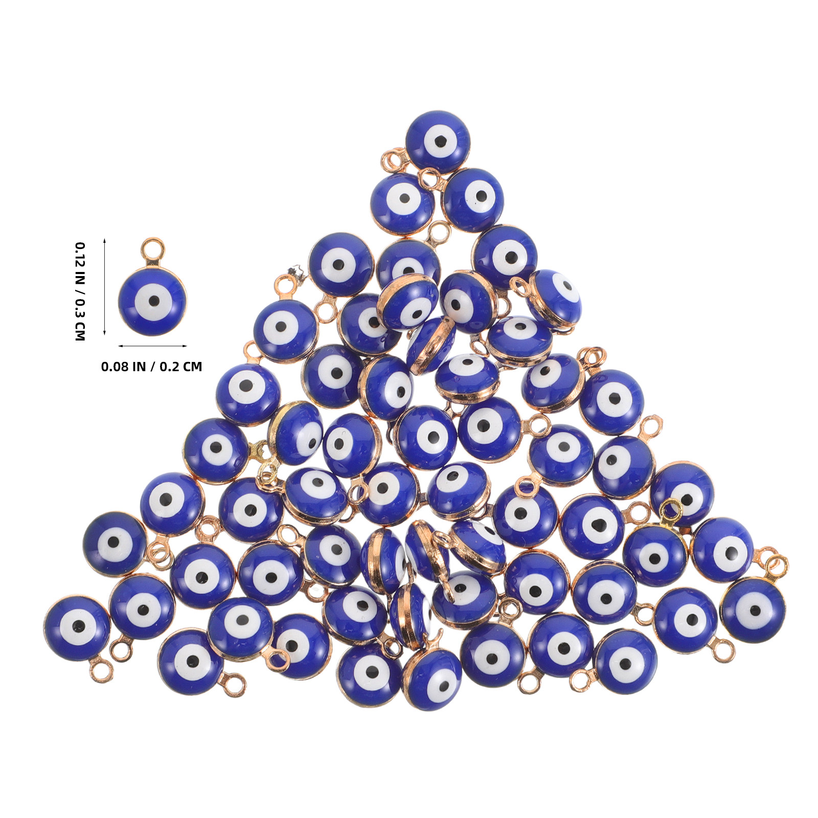 60Pcs Evil Eye Alloy Pendant C - Evil Eye Bracelet 评论和价格