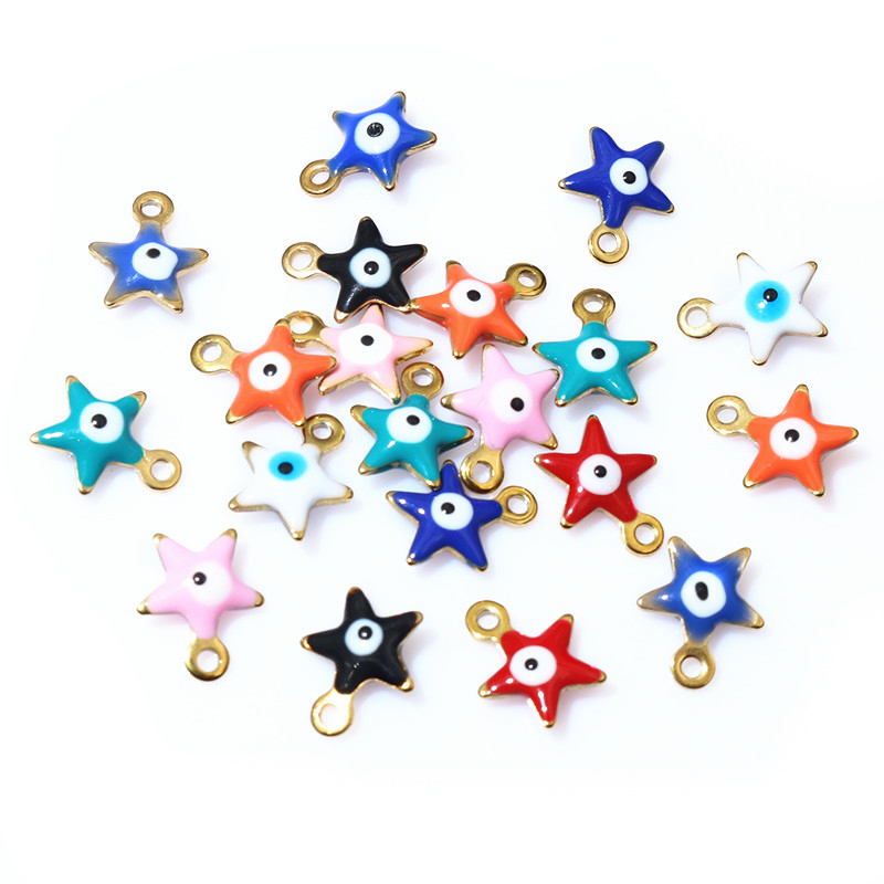 20pcs 10x8.5mm Enamel Evil Eye - Evil Eye Bracelet 评论和价格