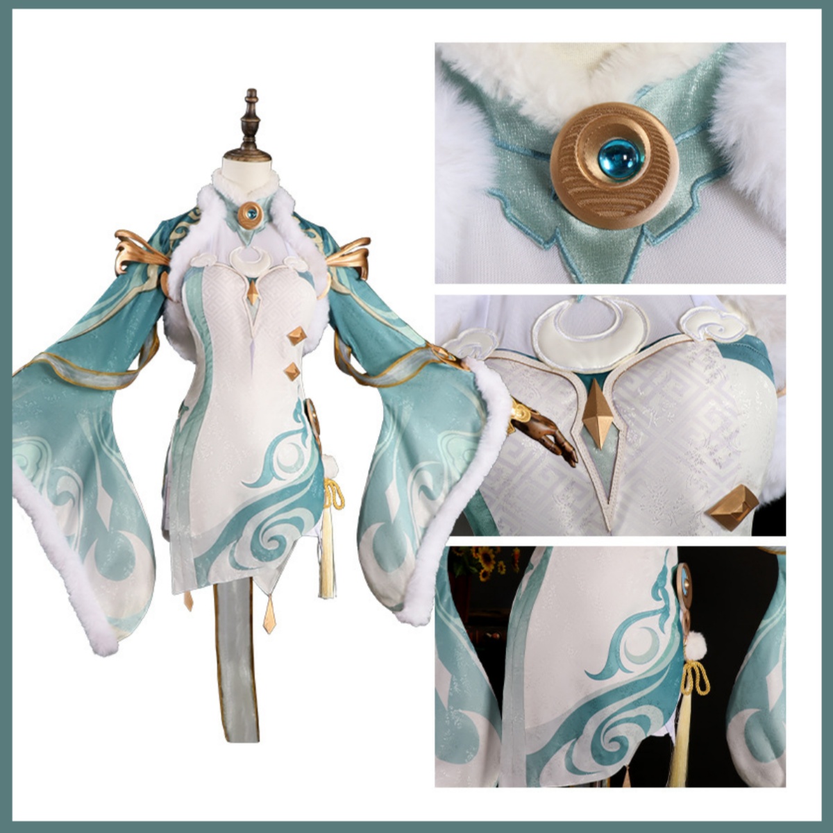 Game Zibai Cosplay Costume Gre - Women'S Accessories Clothing 评论和价格