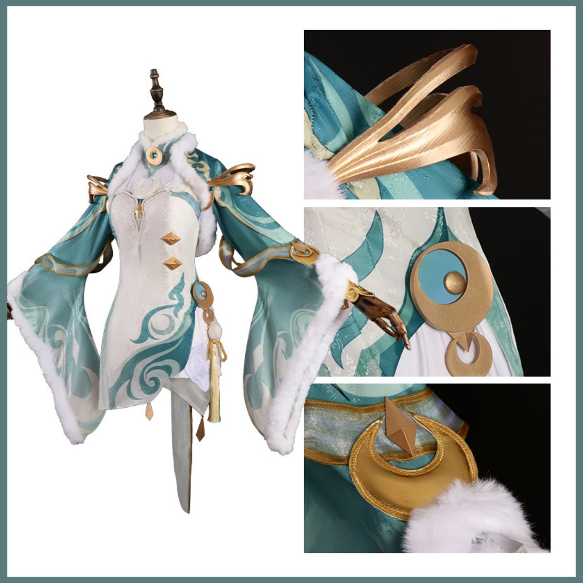 Game Zibai Cosplay Costume Gre - Women'S Accessories Clothing 评论和价格