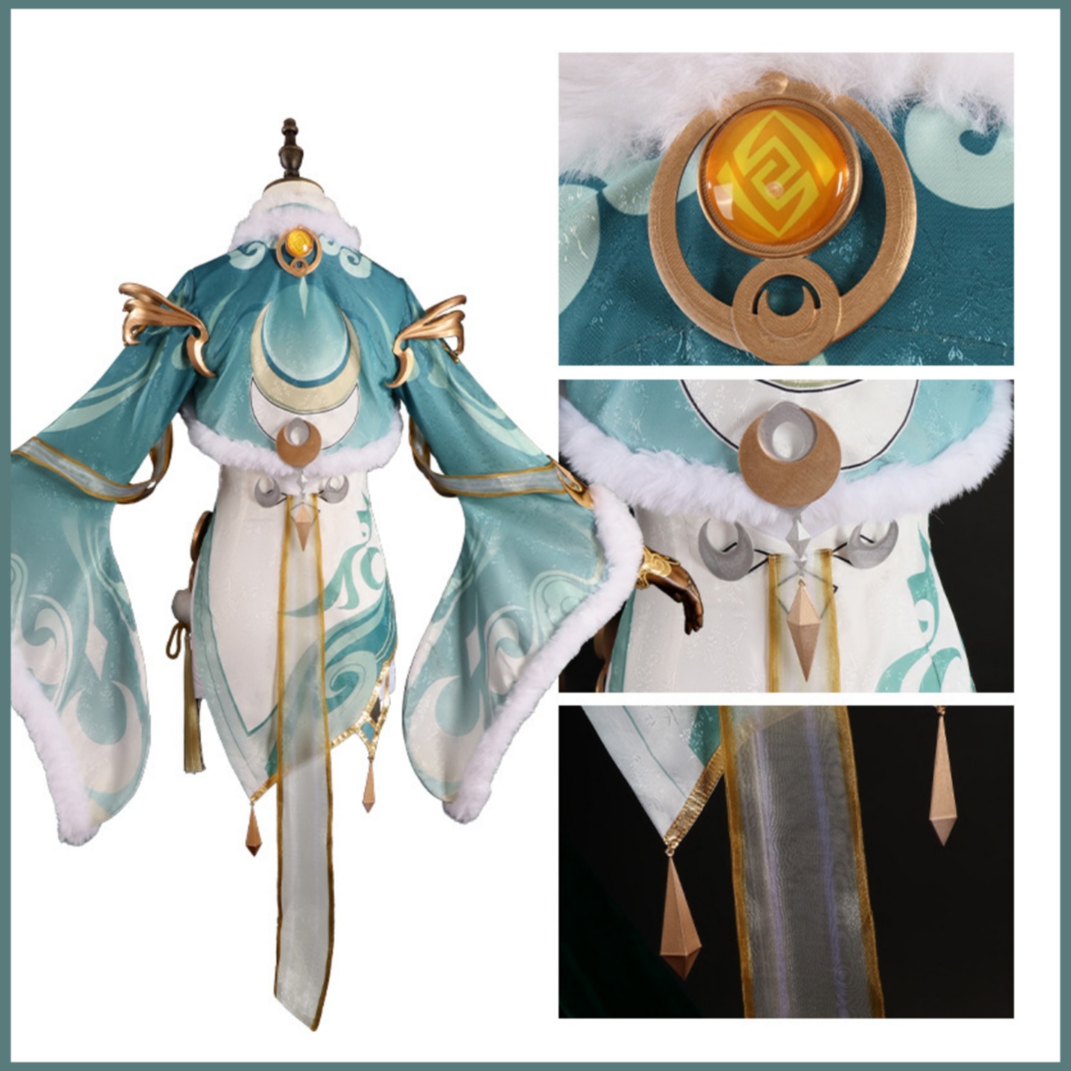 Game Zibai Cosplay Costume Gre - Women'S Accessories Clothing 评论和价格