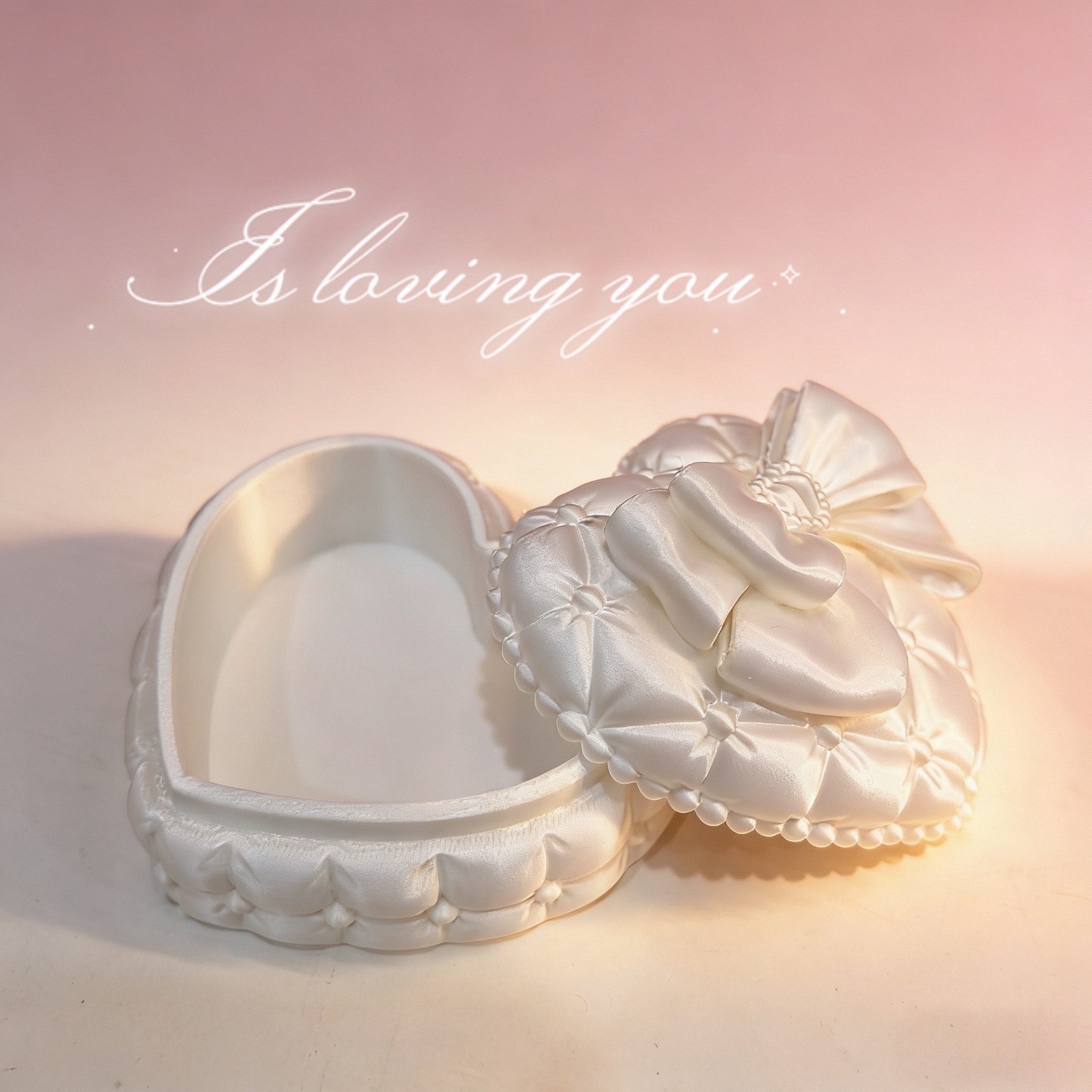 Silk Heart-Shaped Jewelry Box  - Women Accessories Box 评论和价格