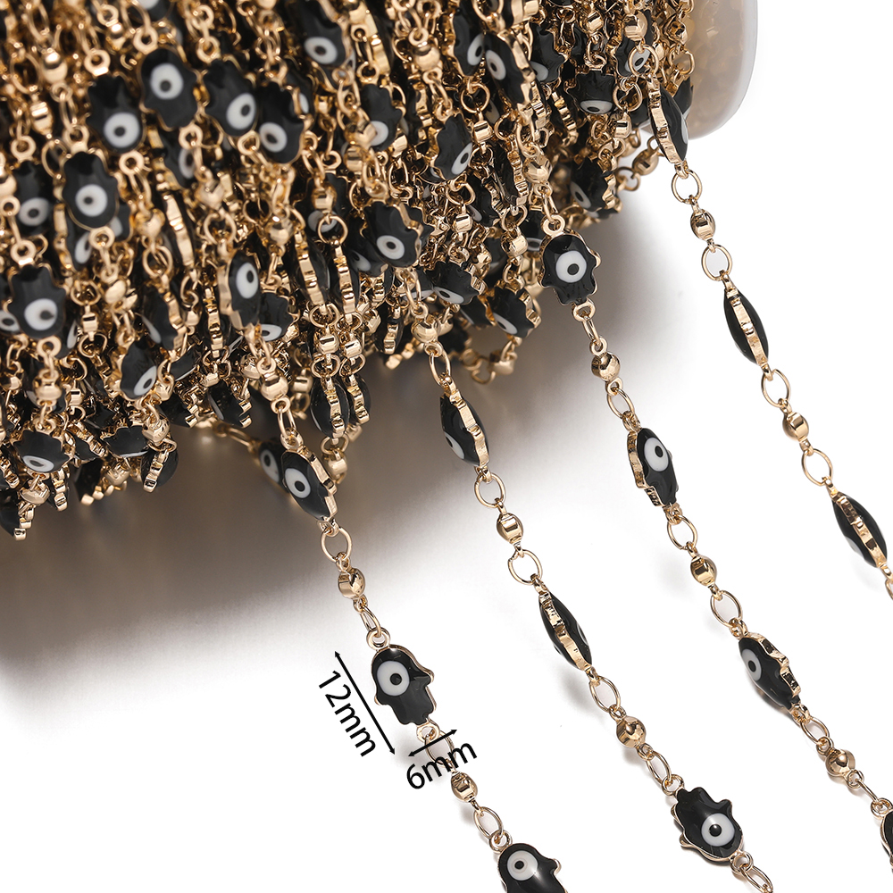 1Meter Crystal Oil Drop Beads  - Evil Eye Bracelet 评论和价格