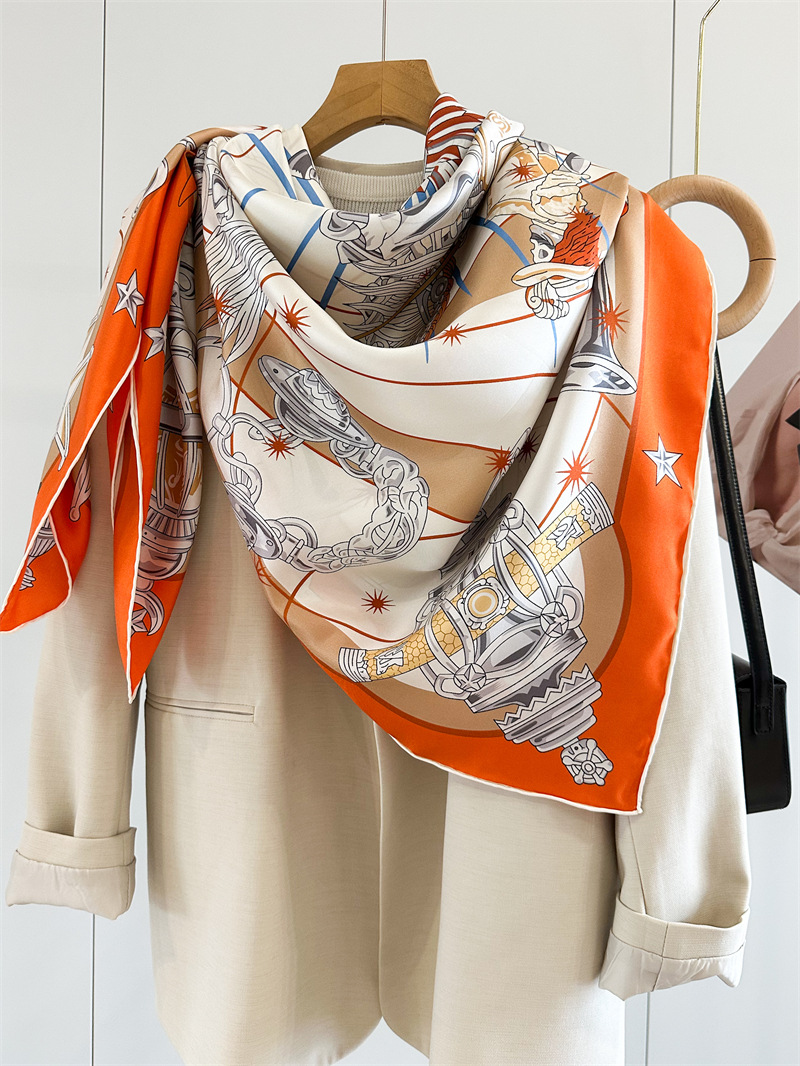 Luxury Brand Scarf Large Silk  - Accessories Brand For Women 评论和价格