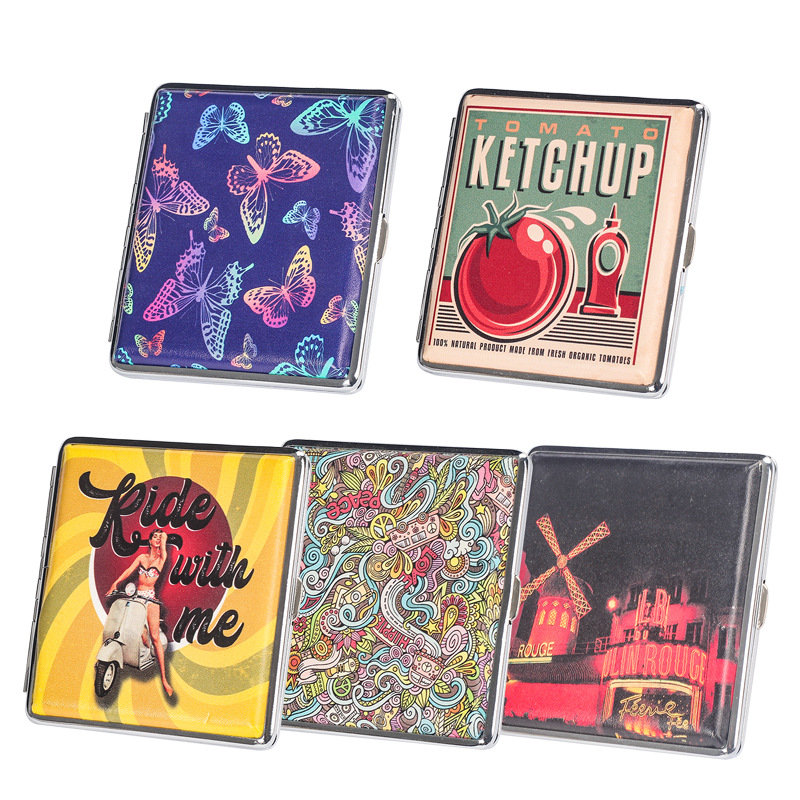 20 Sticks Metal Cigarette Case - Women Accessories Box 评论和价格