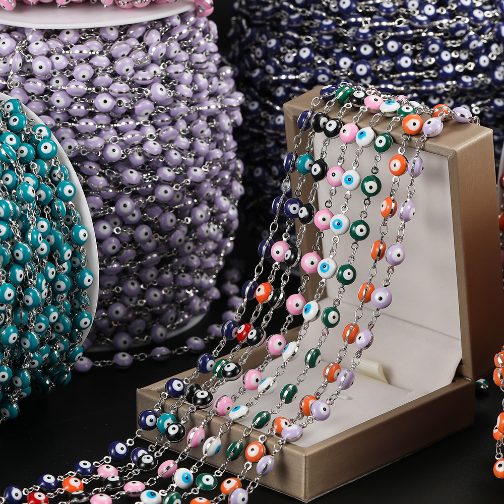 1M 6mm Copper Evil Eye Beads C - Evil Eye Bracelet 评论和价格