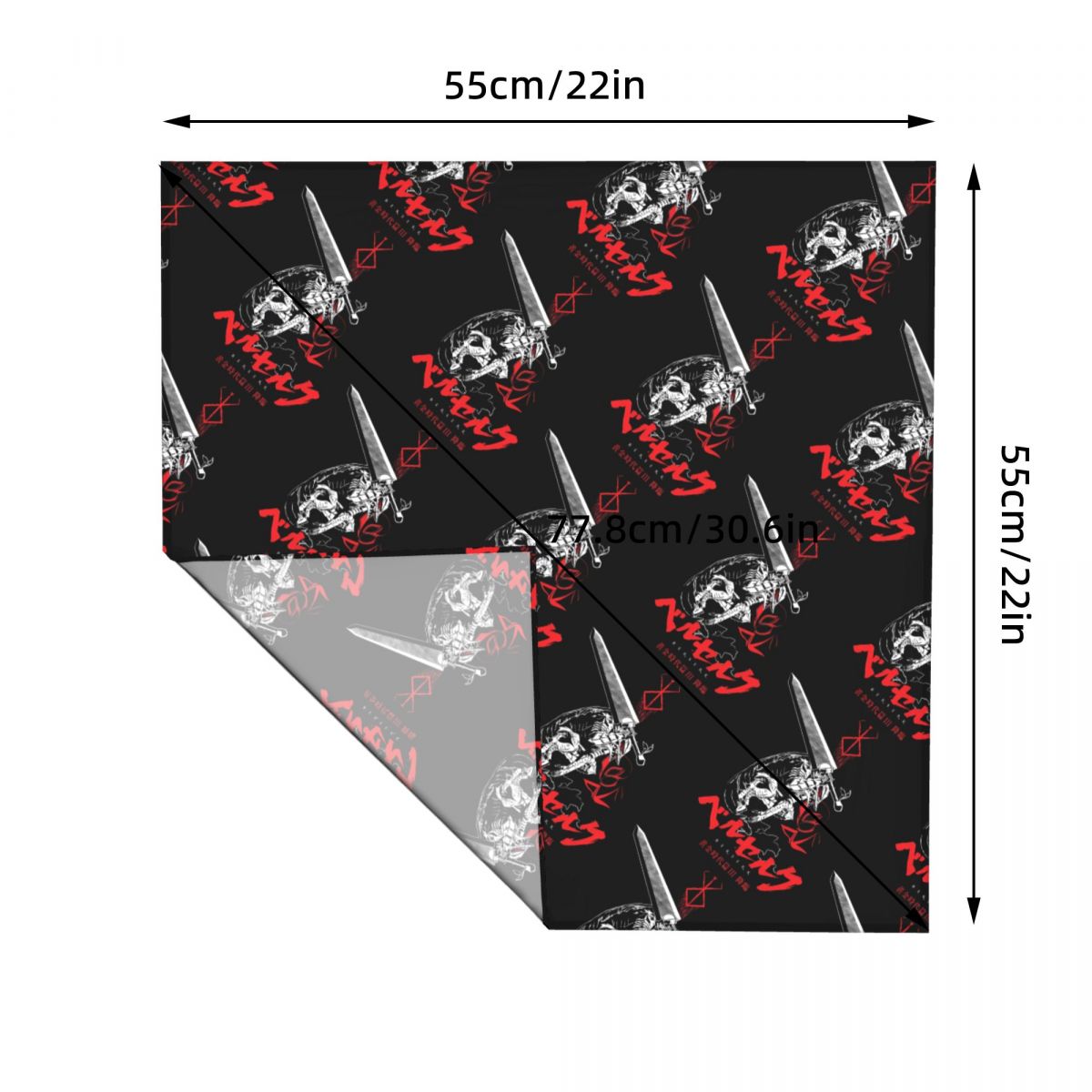 55CM B-Berserks Bandana Holida - Accessories Brand For Women 评论和价格
