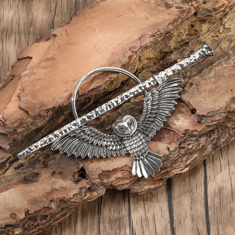 Niche Design Retro Gothic Owl  - Women'S Viking Accessories 评论和价格