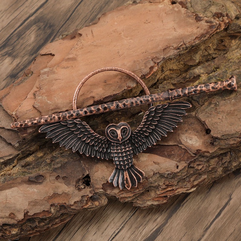 Niche Design Retro Gothic Owl  - Women'S Viking Accessories 评论和价格