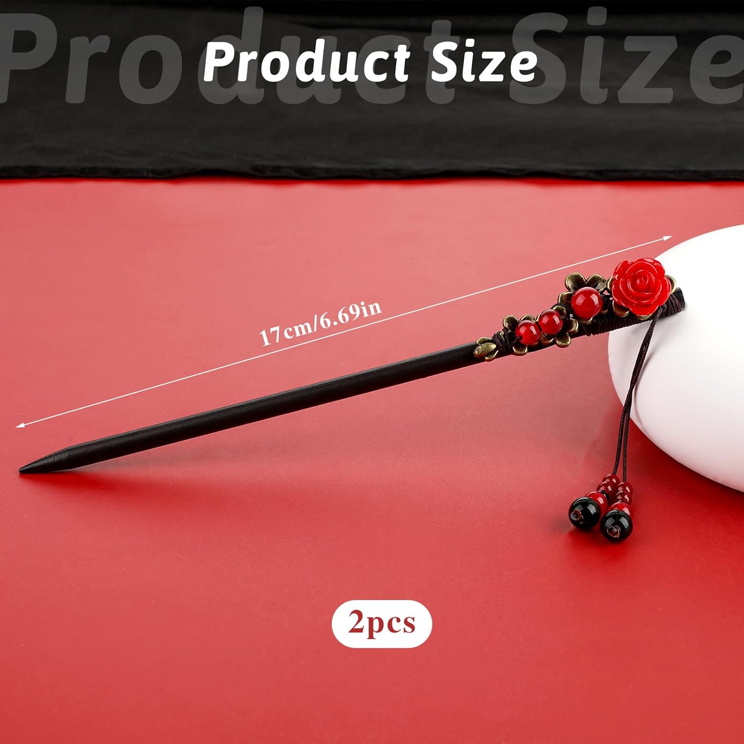 2 Pack Chinese Hair Sticks Woo - Women Accessories Images 评论和价格
