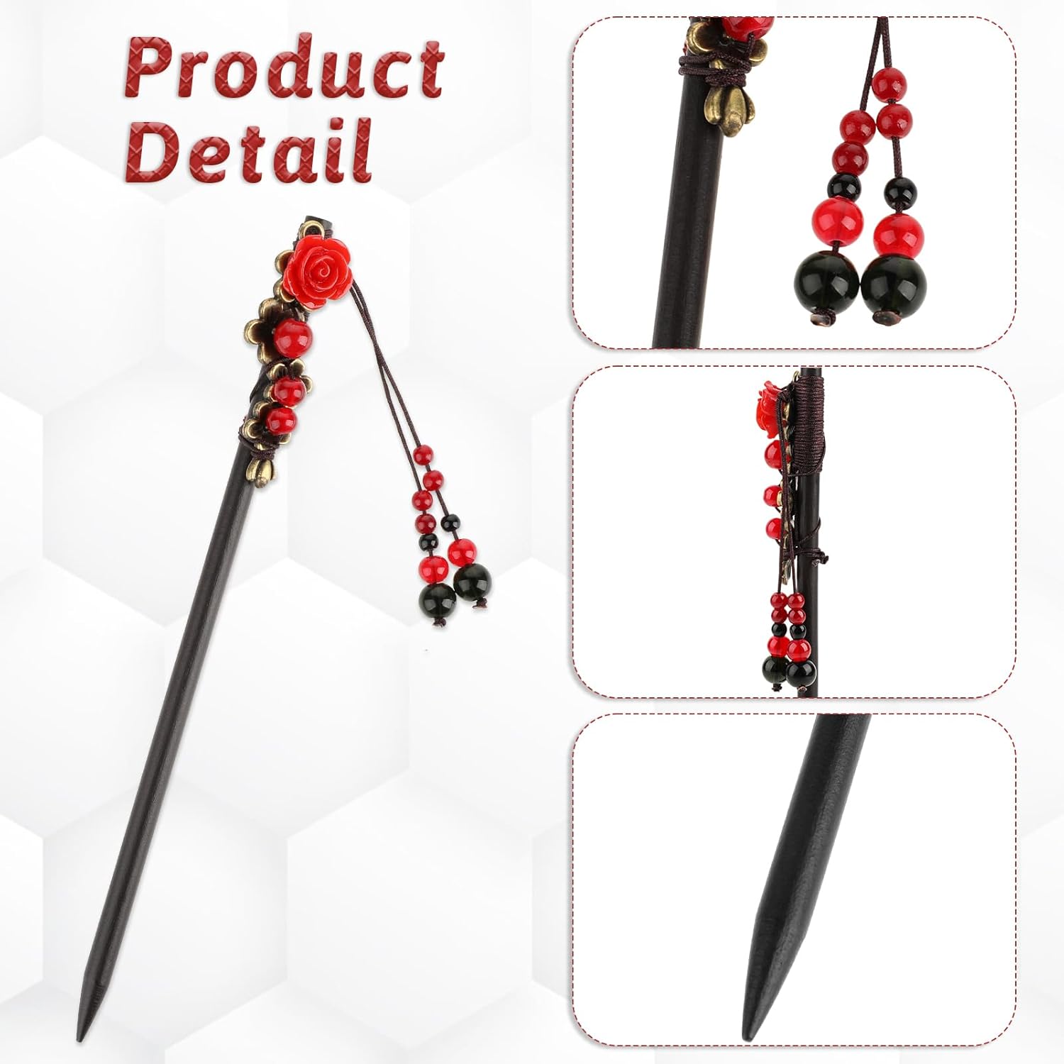 2 Pack Chinese Hair Sticks Woo - Women Accessories Images 评论和价格