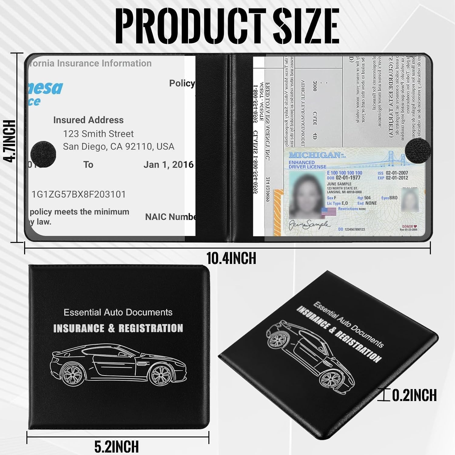 Car Registration Holder, 4-Pac - Women Accessories Images 评论和价格