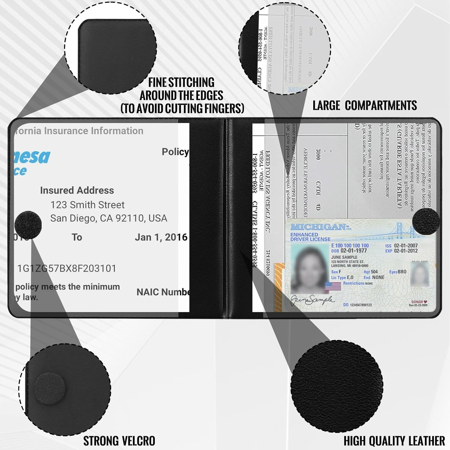 Car Registration Holder, 4-Pac - Women Accessories Images 评论和价格