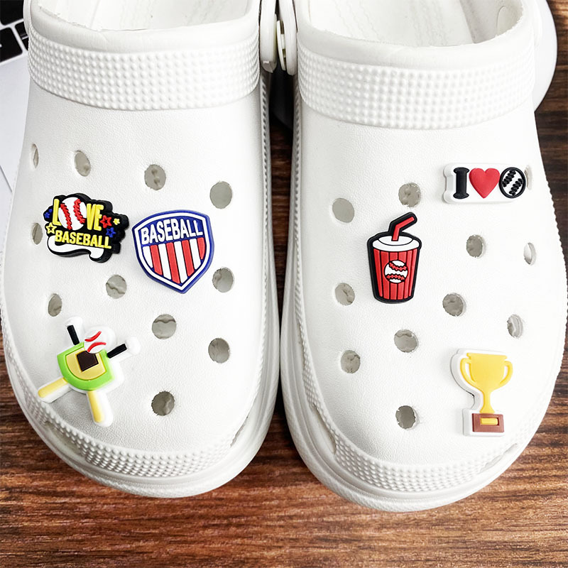 Hot 1Pcs PVC Love Baseball Sho - Women'S Accessories For Crocs 评论和价格