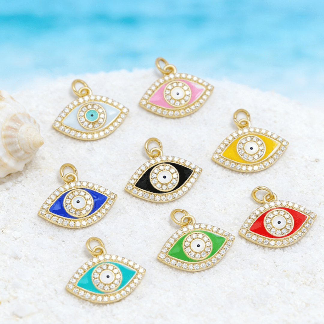 5Pcs Pendants Colorful Evil Ey - Evil Eye Bracelet 评论和价格