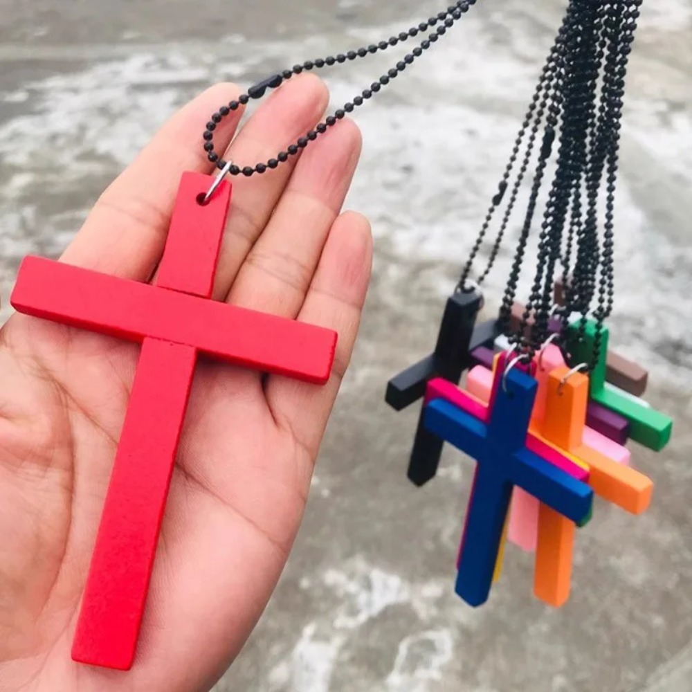 Fashion Punk Gothic Wood Cross - Women'S Y2K Accessories 评论和价格