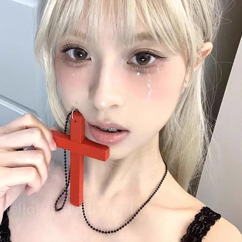 Fashion Punk Gothic Wood Cross - Women'S Y2K Accessories 评论和价格
