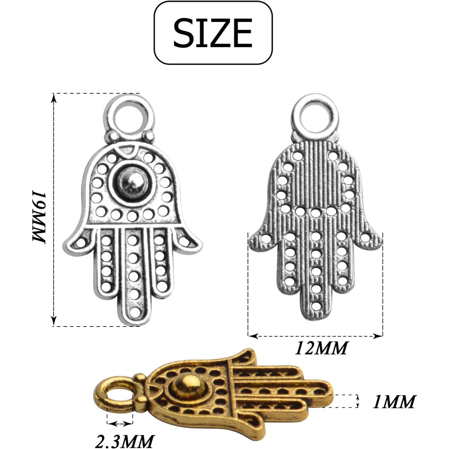 100pcs Hand Of Fatima Hamsa Ha - Evil Eye Bracelet 评论和价格