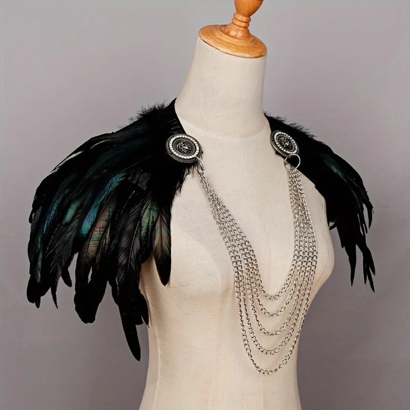 1pcs Viking Style Feather Cape - Women'S Viking Accessories 评论和价格