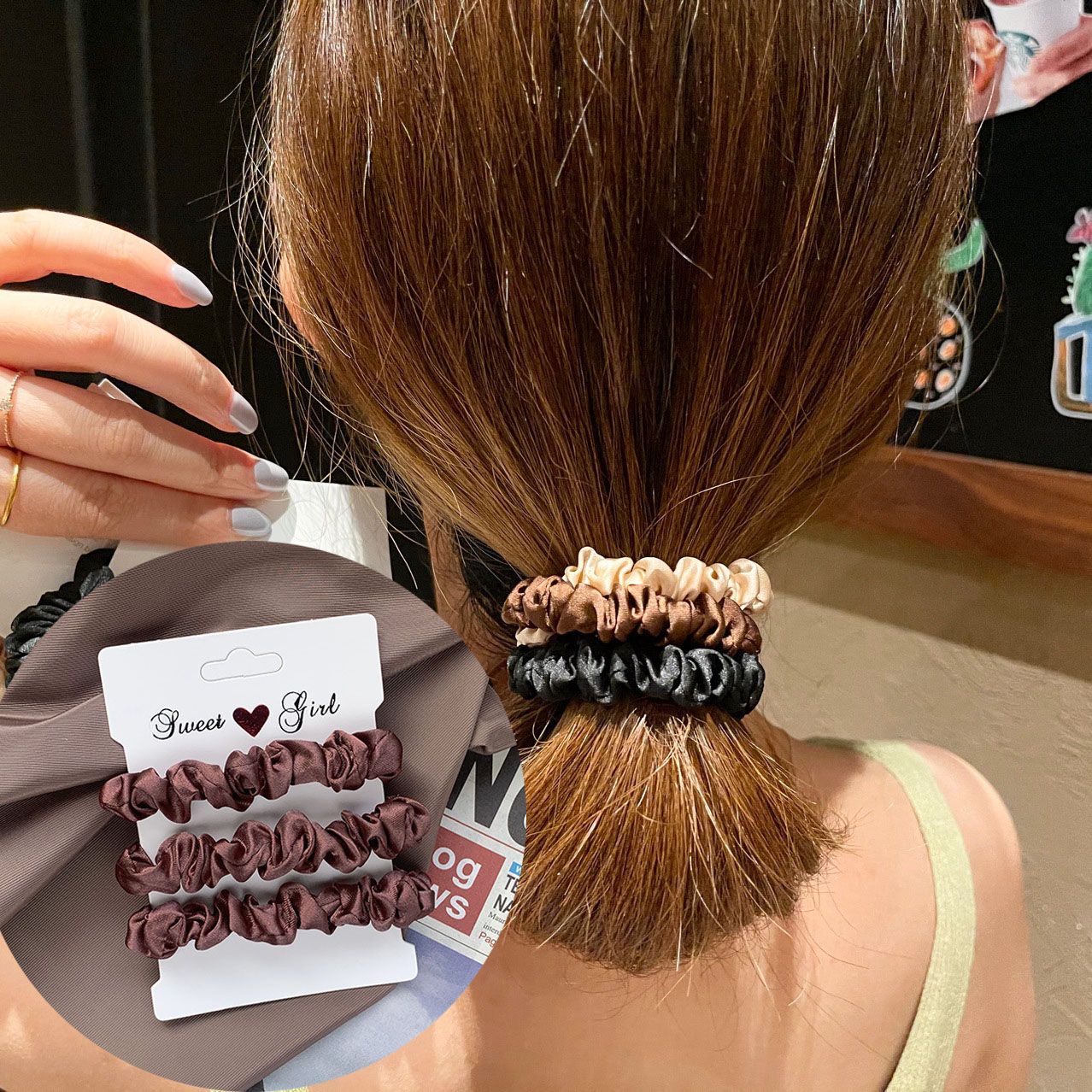 3PCS/Lot Luxury Brand Solid Co - Accessories Brand For Women 评论和价格