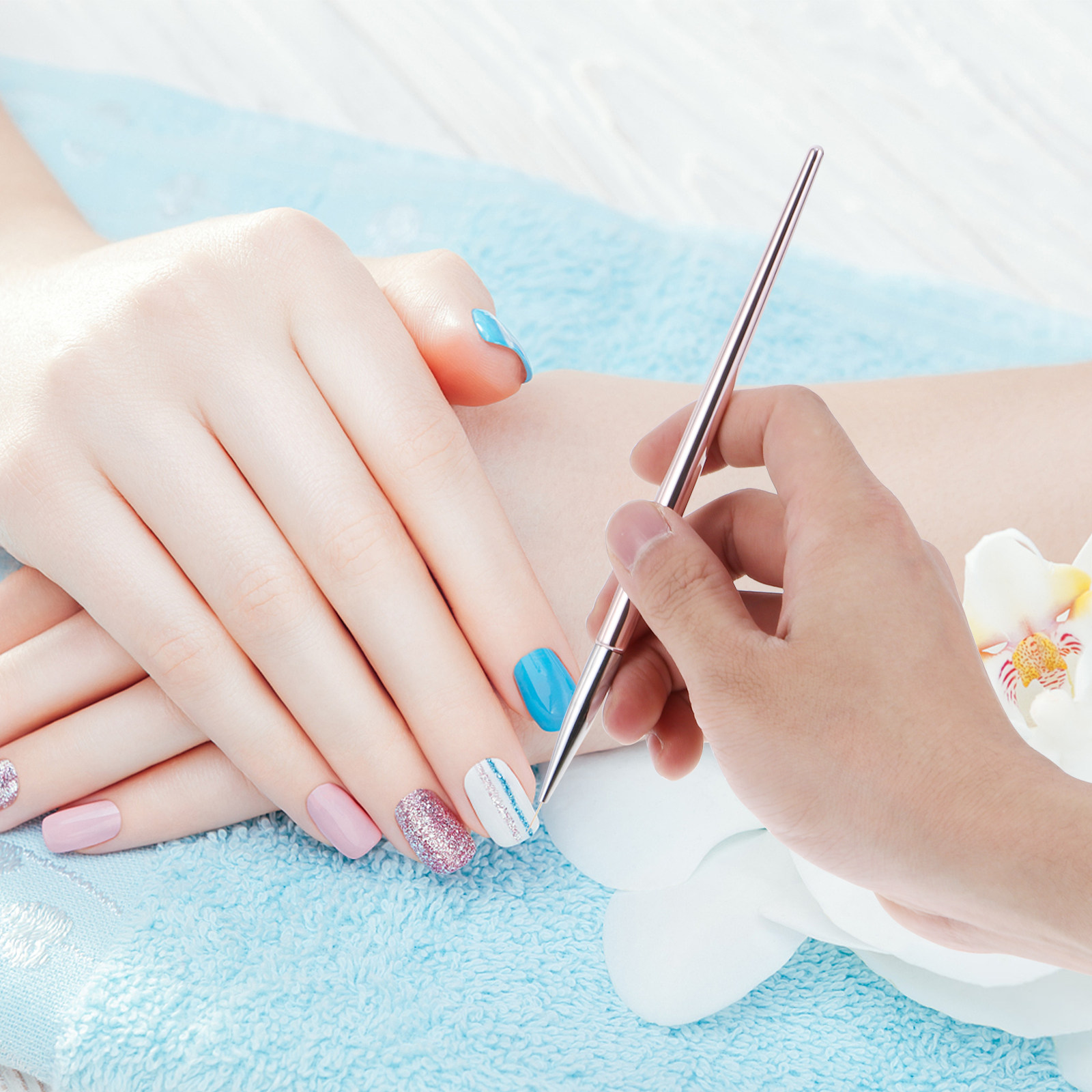 3Pcs Nail Art Pens Set Premium - Women Accessories Drawing 评论和价格