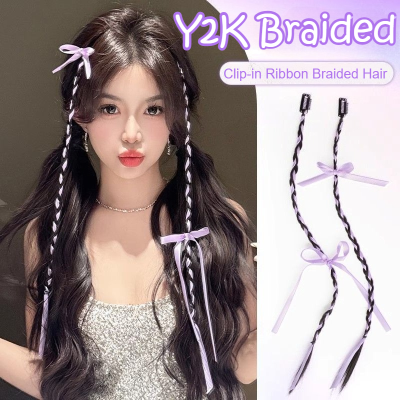 2/4PCS Ribbon Bow Boxing Braid - Women'S Y2K Accessories 评论和价格