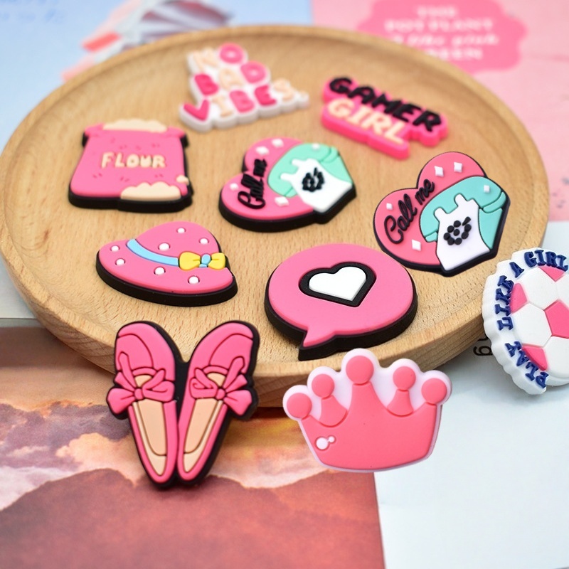 16Pcs Pink Shoe Charms for Cro - Women'S Accessories For Crocs 评论和价格