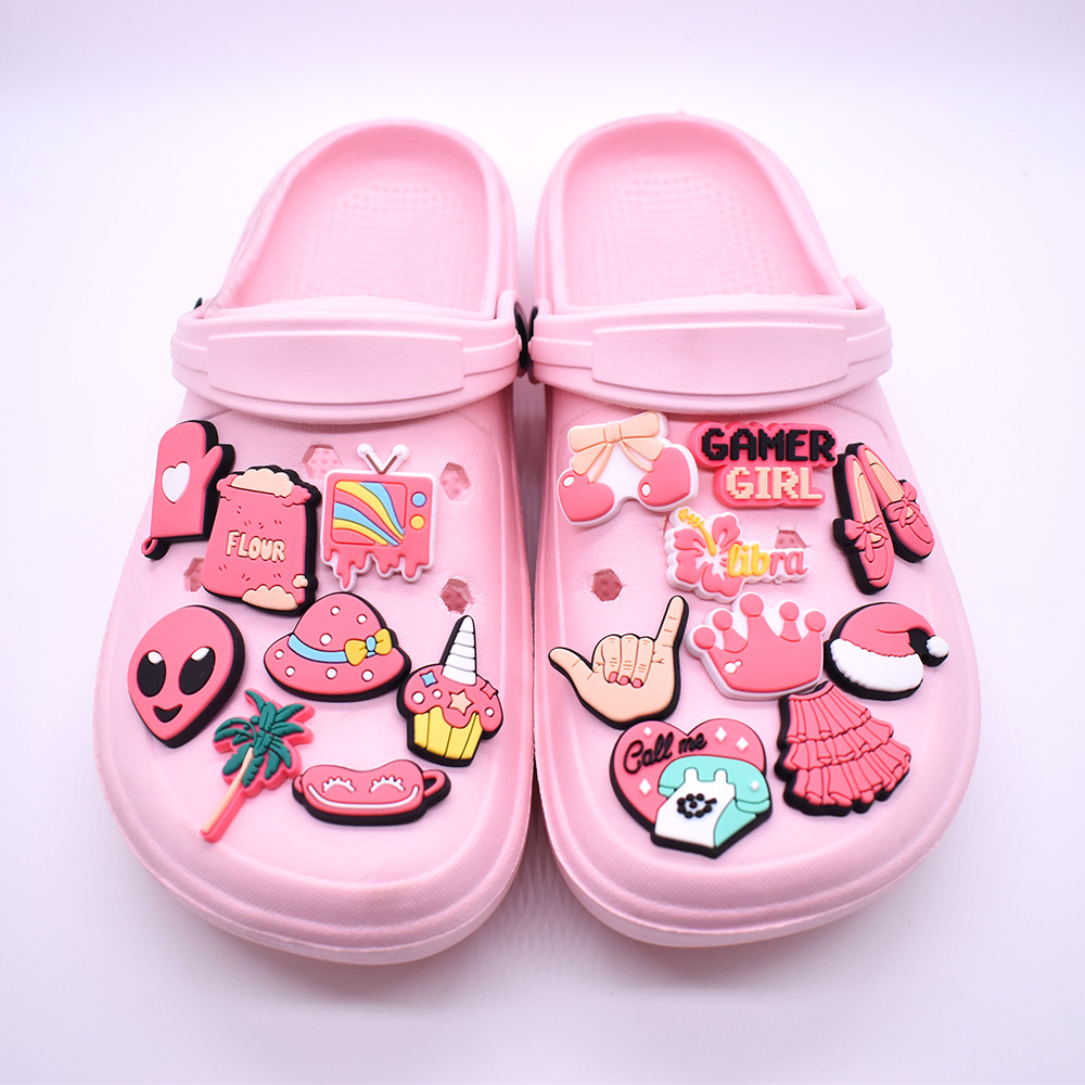 16Pcs Pink Shoe Charms for Cro - Women'S Accessories For Crocs 评论和价格