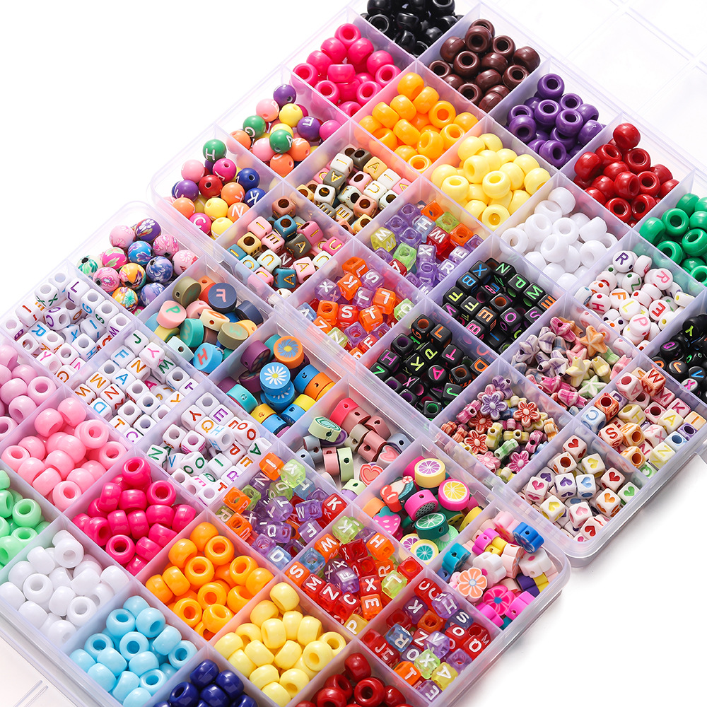 1 Box Colorful Acrylic Pony Be - Women Accessories Box 评论和价格