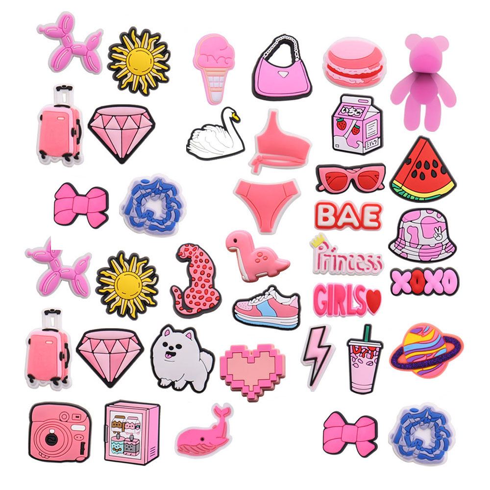 Pink Hat Bag Shoe Charms for C - Women'S Accessories For Crocs 评论和价格