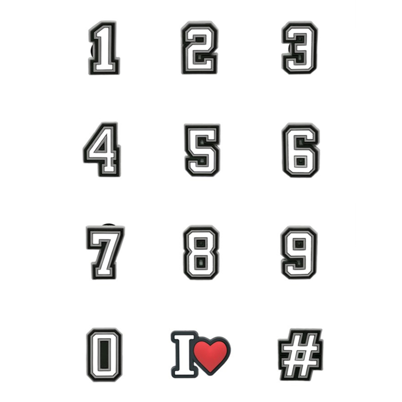 1pcs PVC Number Shoe Charms fo - Women'S Accessories For Crocs 评论和价格