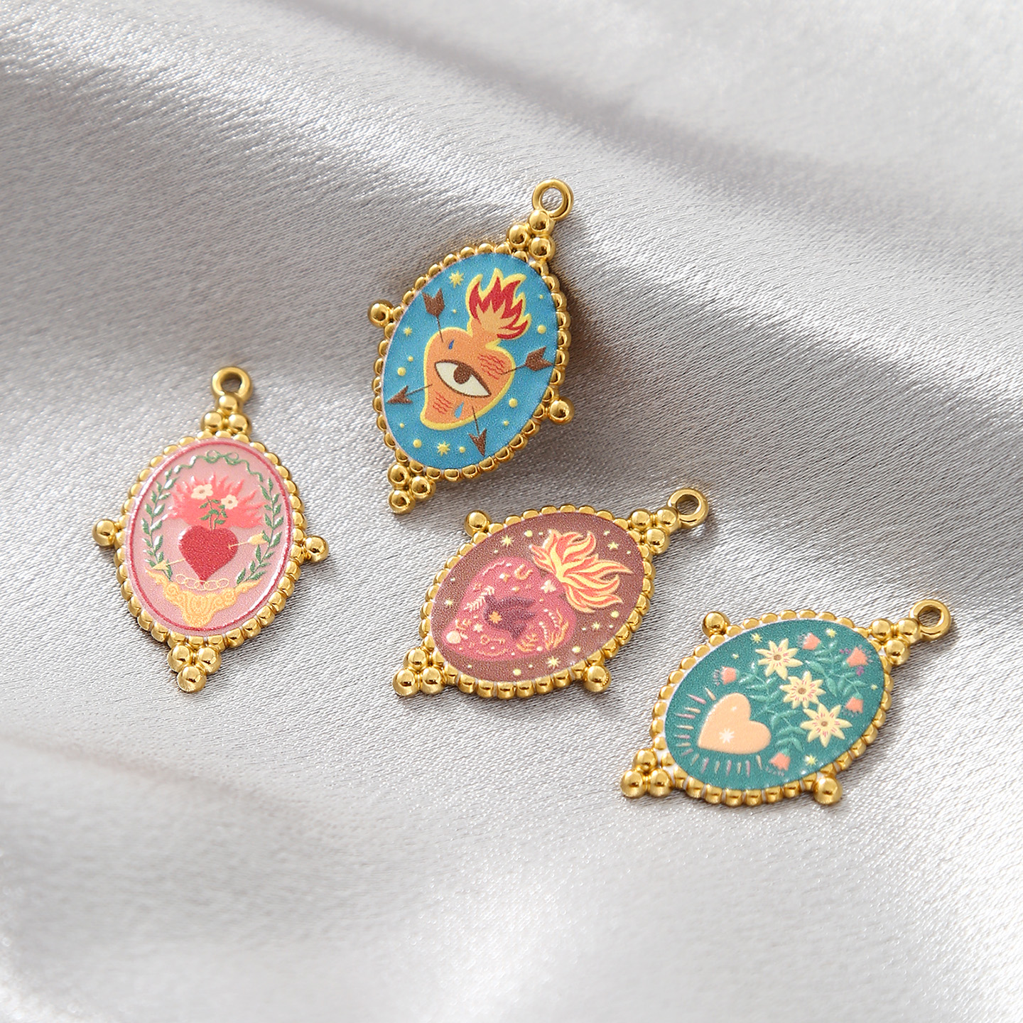 3pcs Gold Plated Stainless Ste - Evil Eye Bracelet 评论和价格